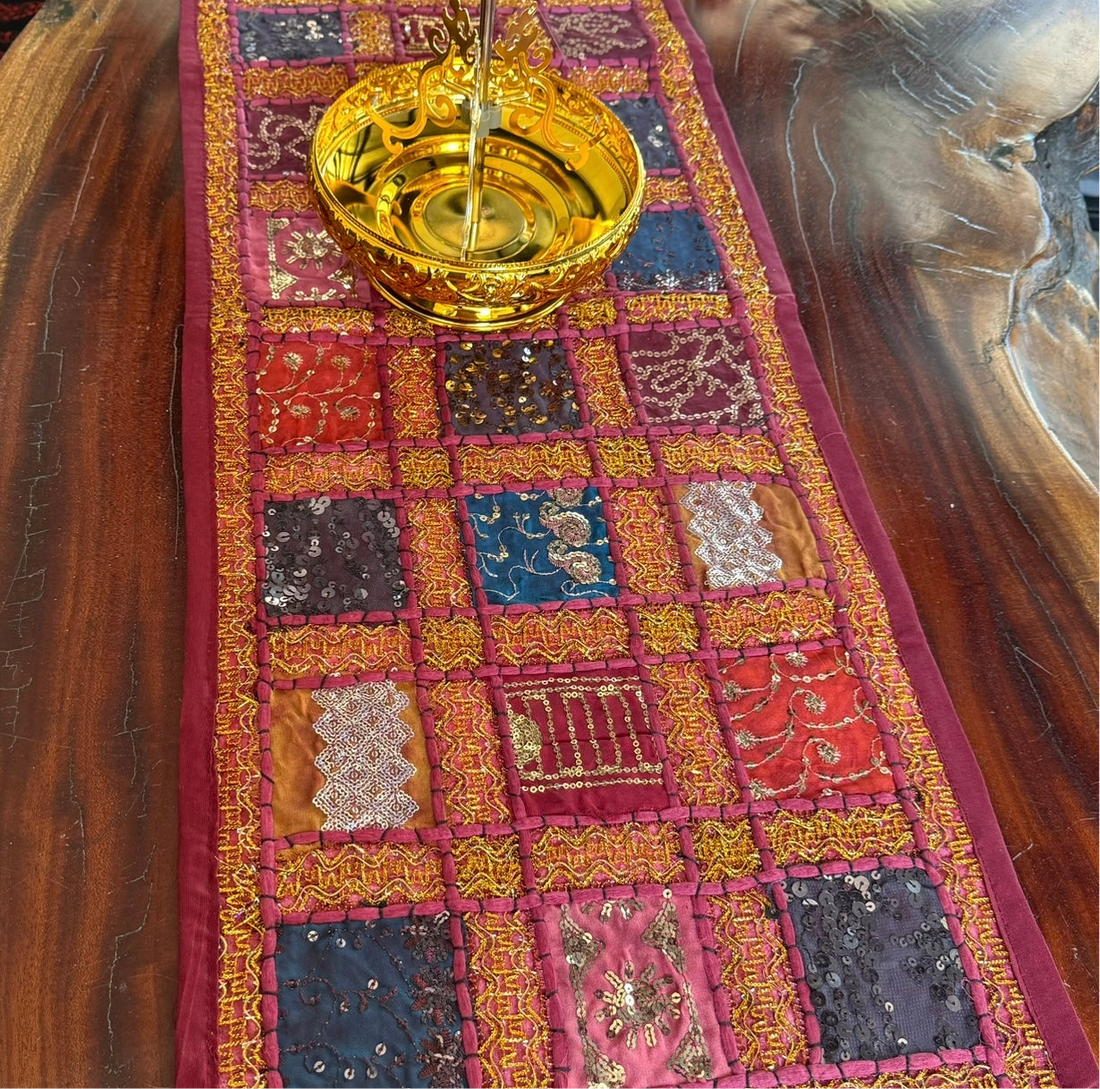 Indian patch table runner