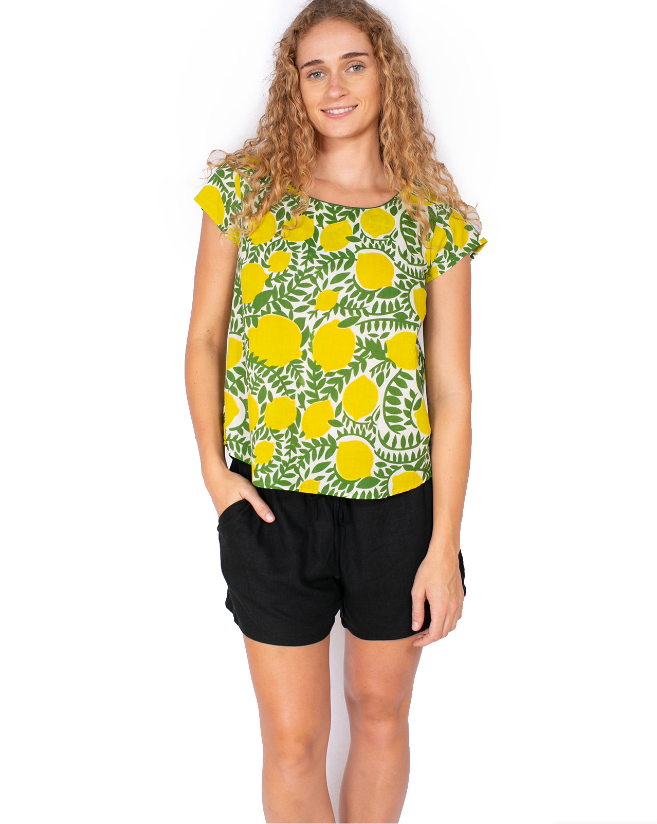 OM Designs CHLOE TOP - ZESTY LEMONS