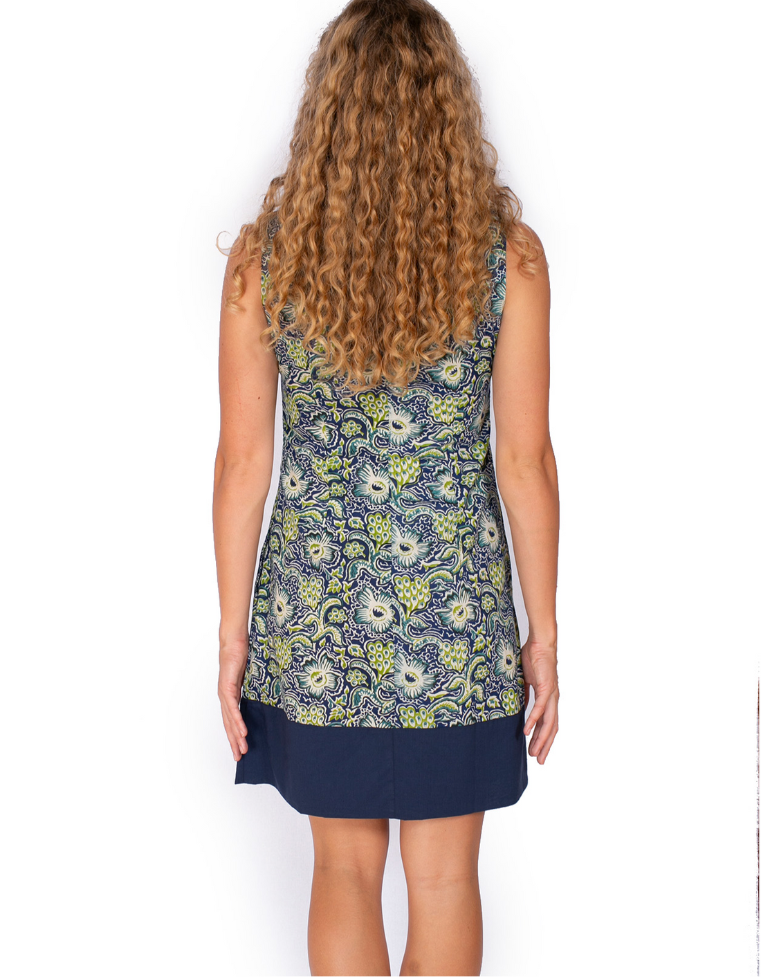 OM Designs MILLIE DRESS - LEAFY BLUE