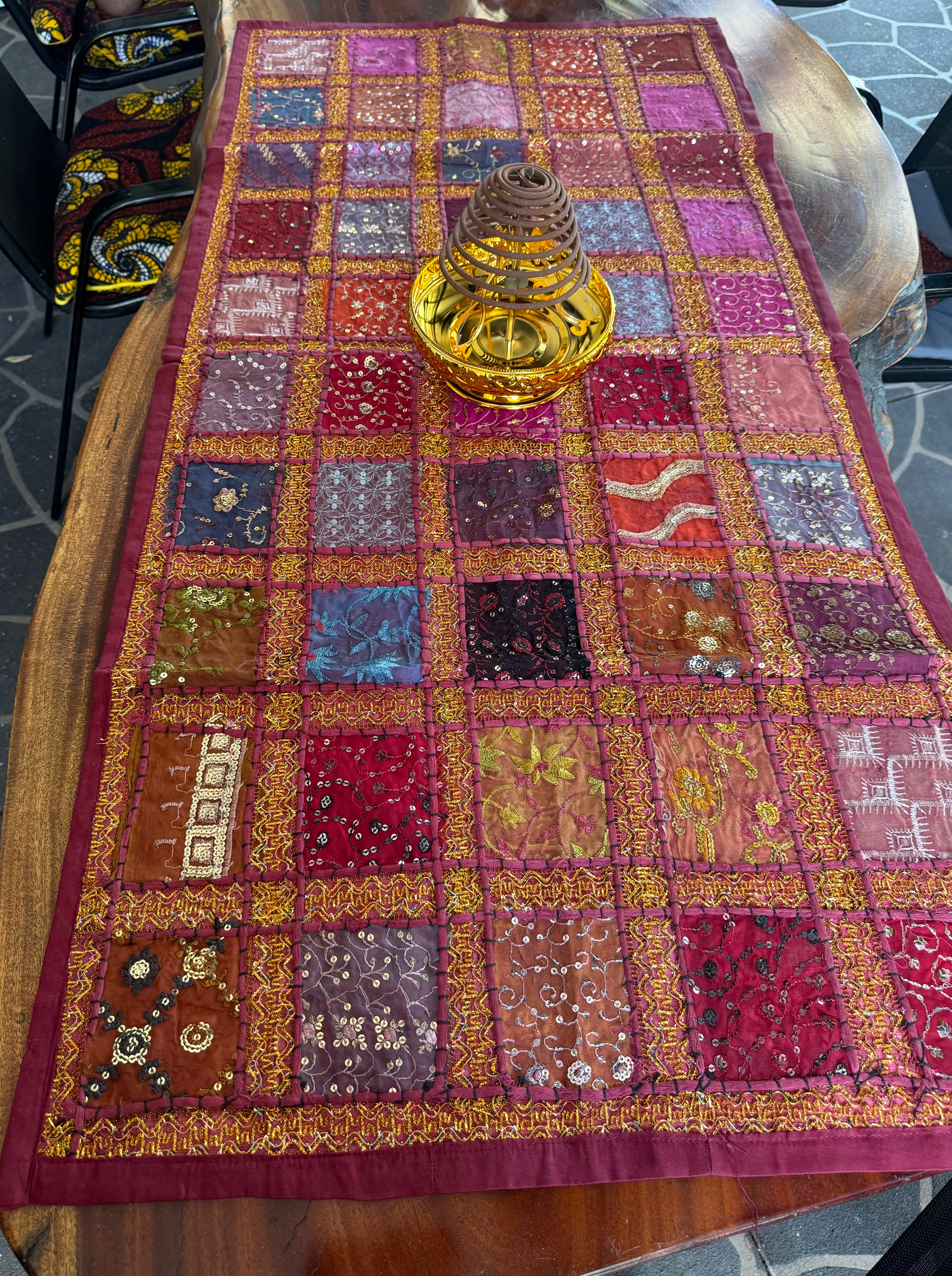 Indian patch table runner