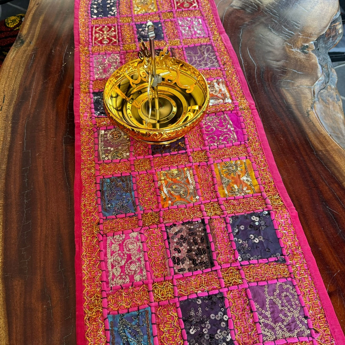 Indian patch table runner