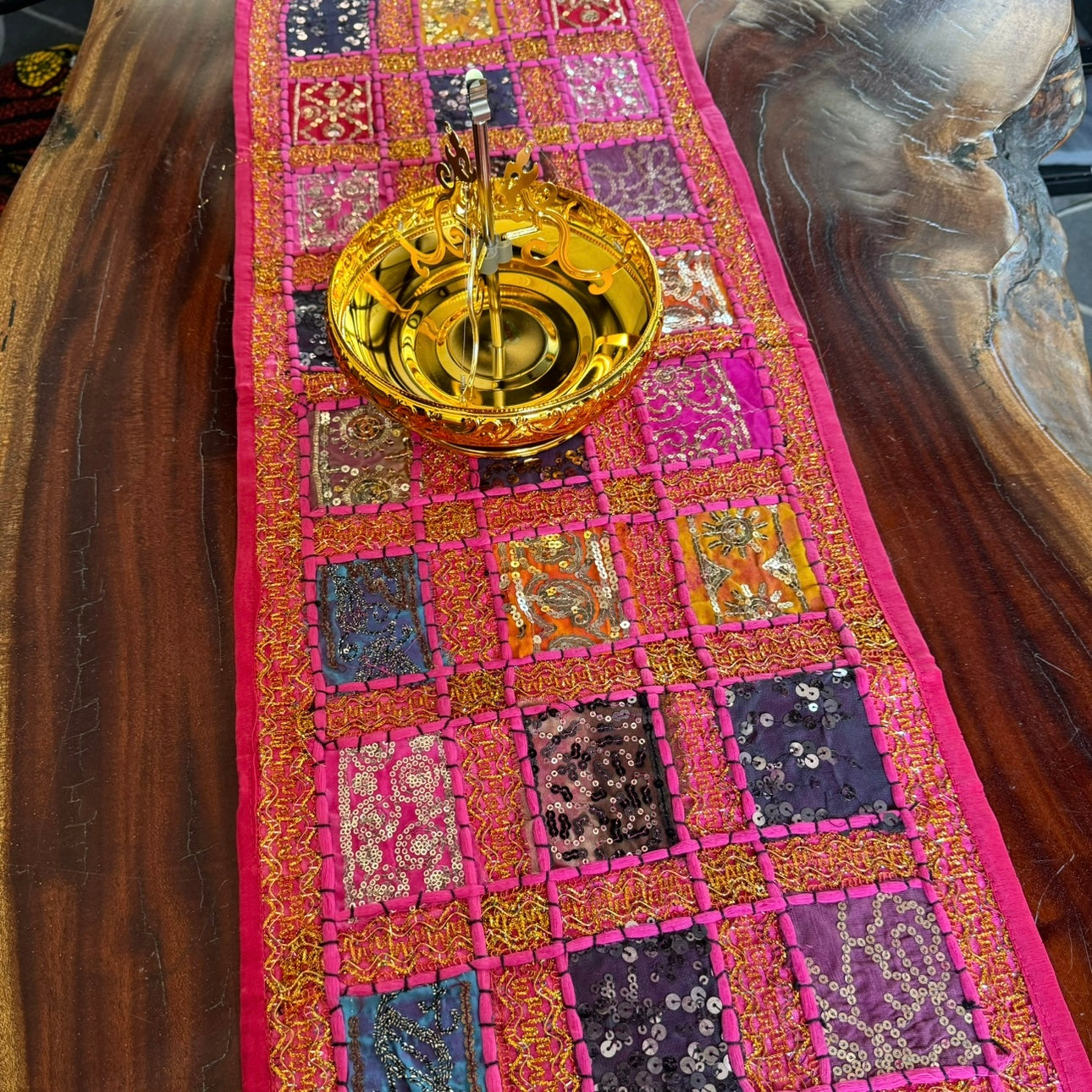 Indian patch table runner