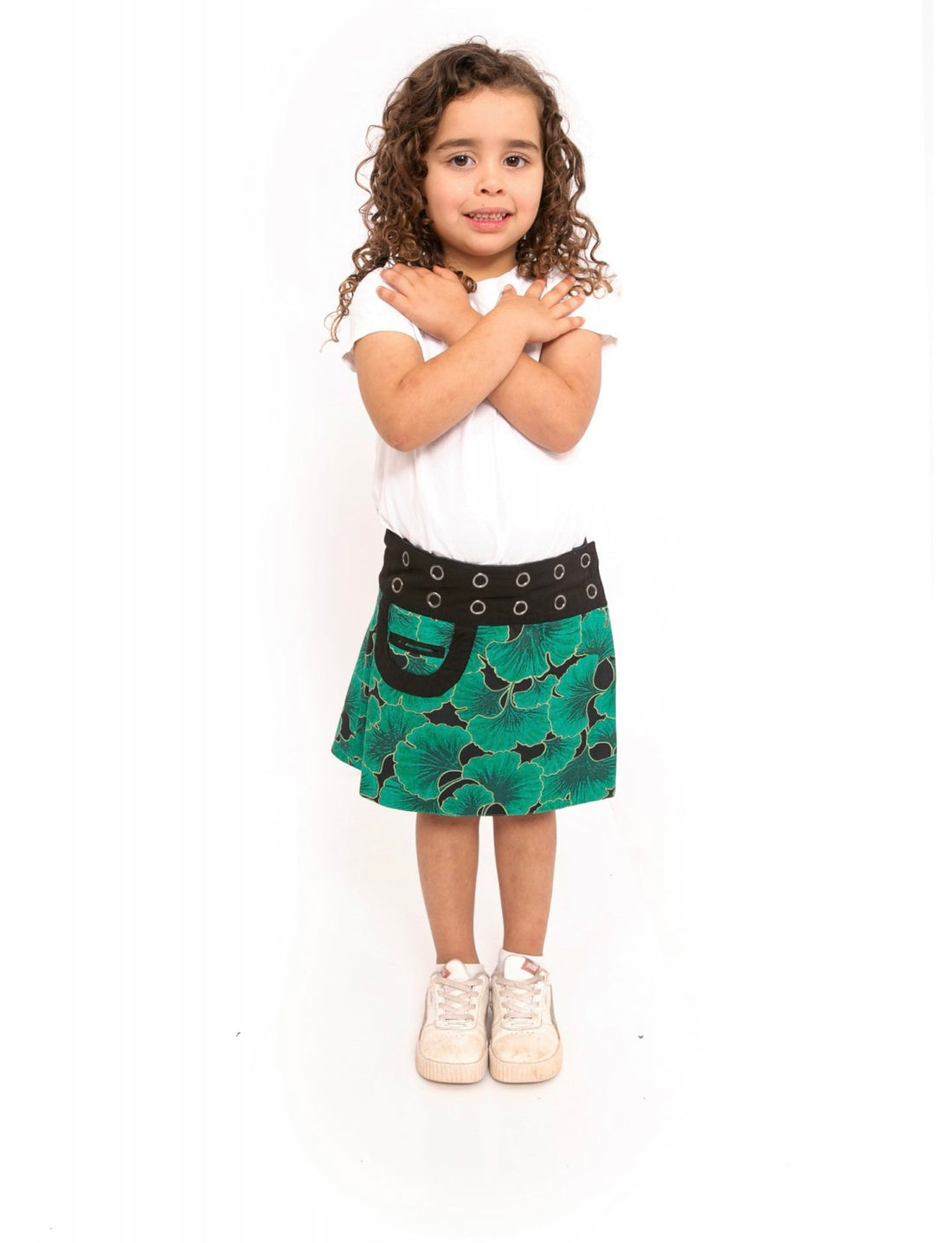 OM Designs KIDS NEW ENERGY SKIRTS - TURQUOISE
HIBISCUS / GINKGO FLOWER GREEN