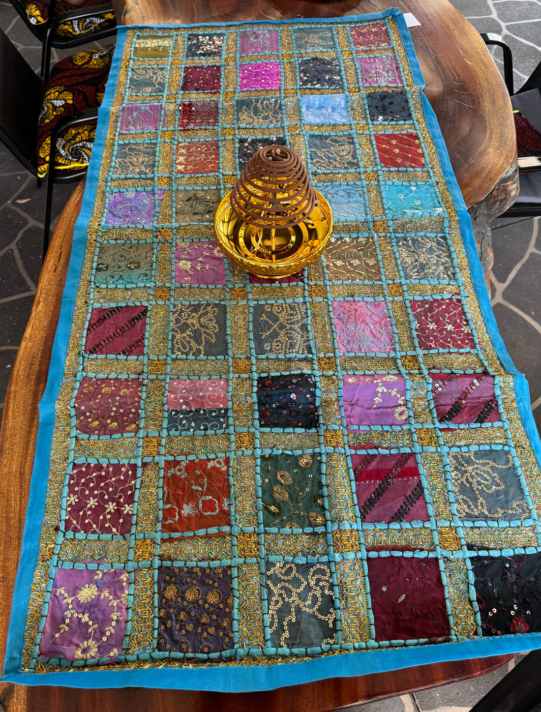 Indian patch table runner