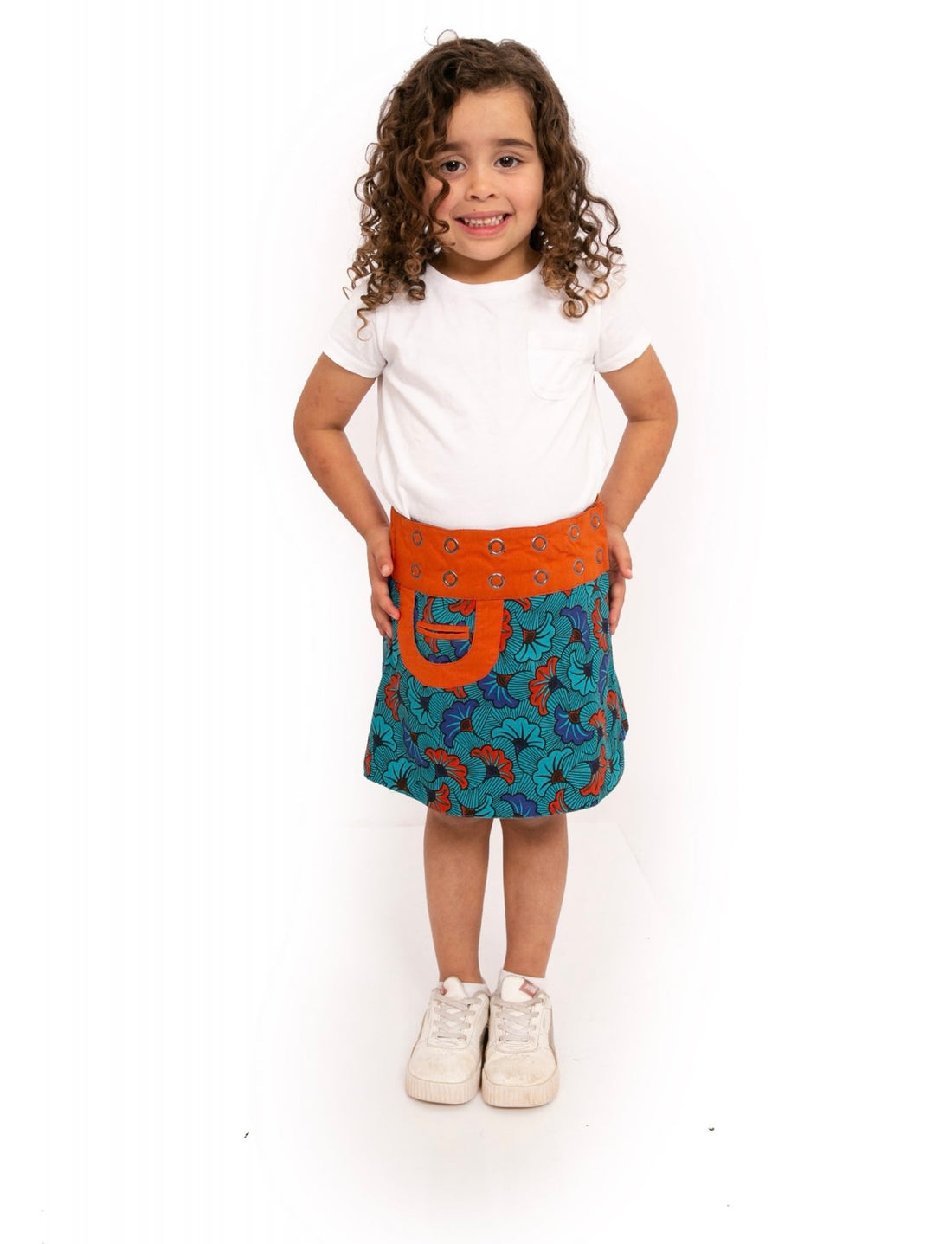 OM Designs KIDS NEW ENERGY SKIRTS - DAISY BLUE / FLOWER FANS