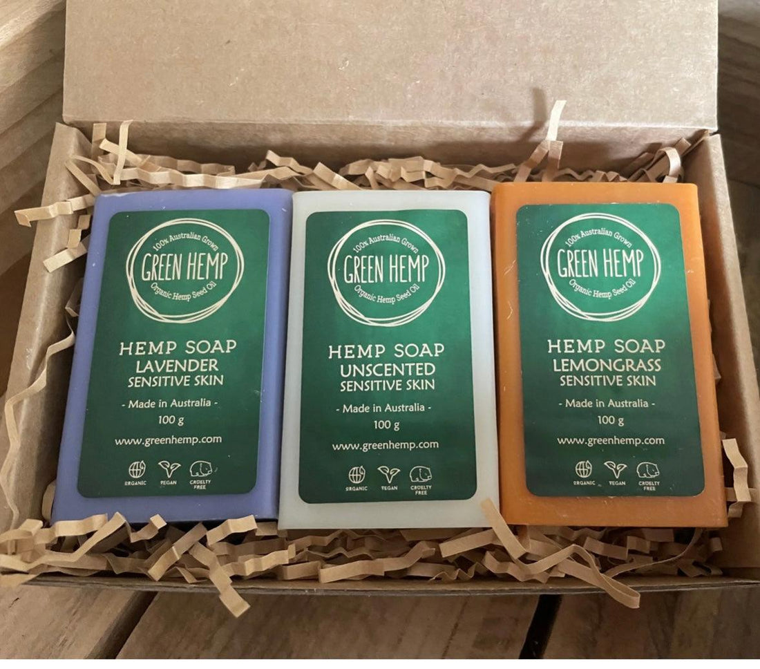 Green hemp soap 3 pack - Birds of Paradise fashions and unique gifts