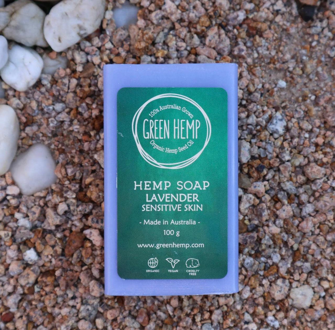 Green hemp soap with lavender - Birds of Paradise fashions and unique gifts