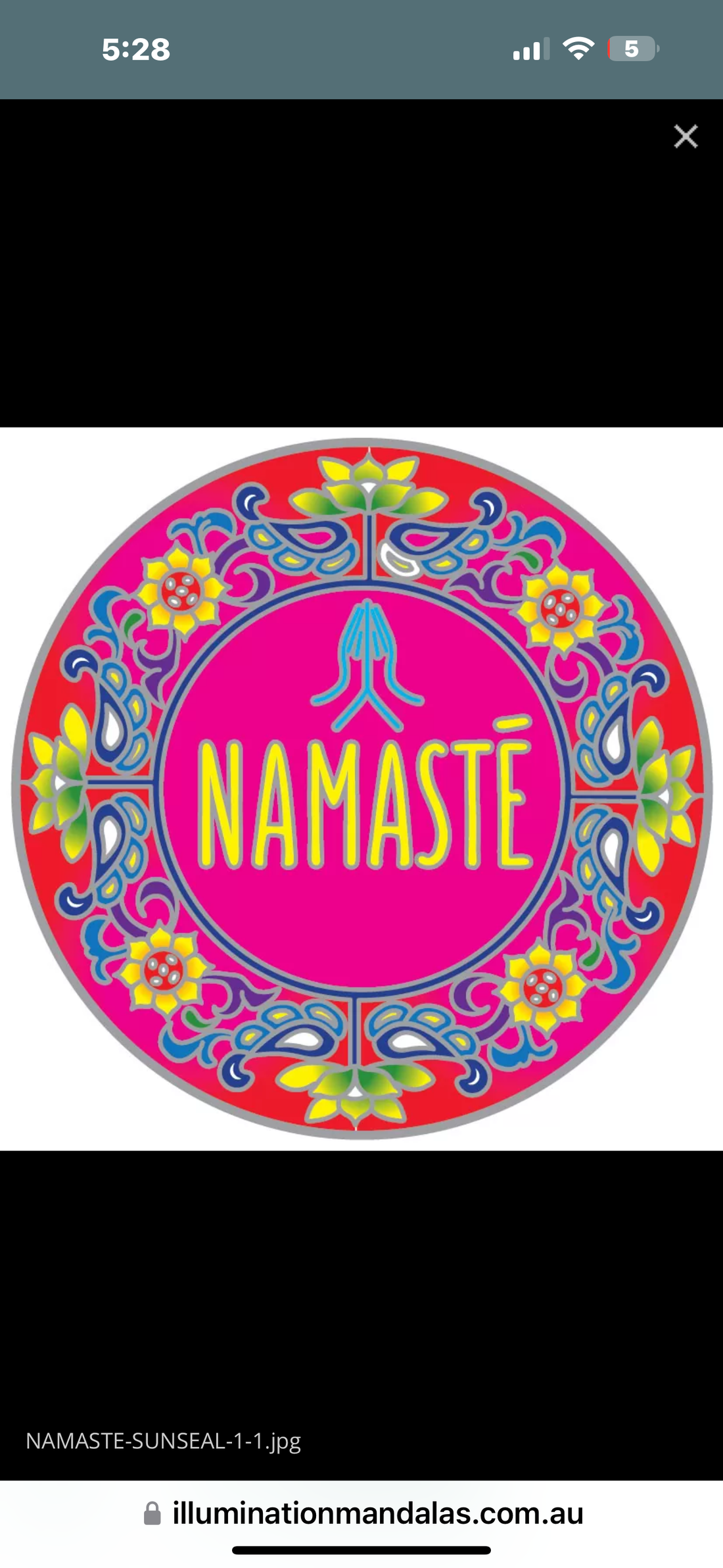Sunseal Namaste Mandala