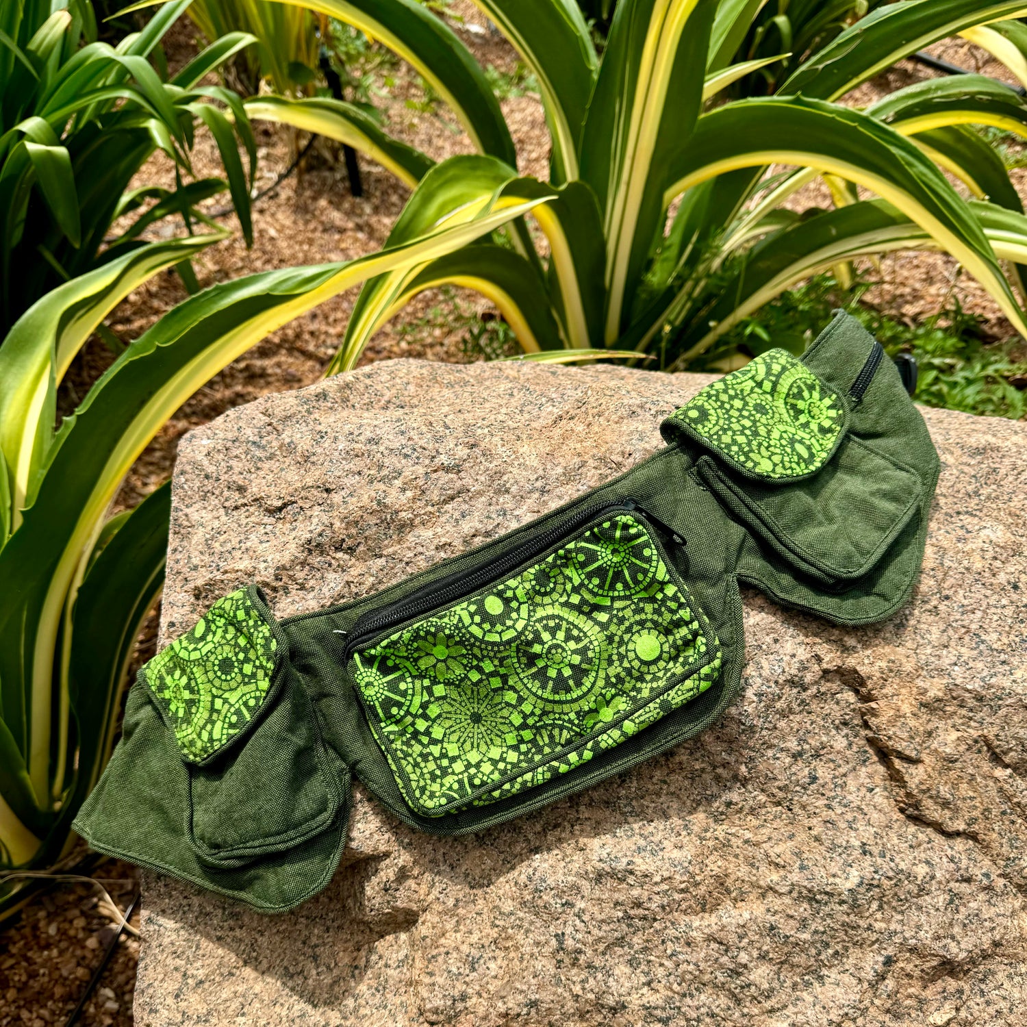 Three Pocket Cotton Belt Bag