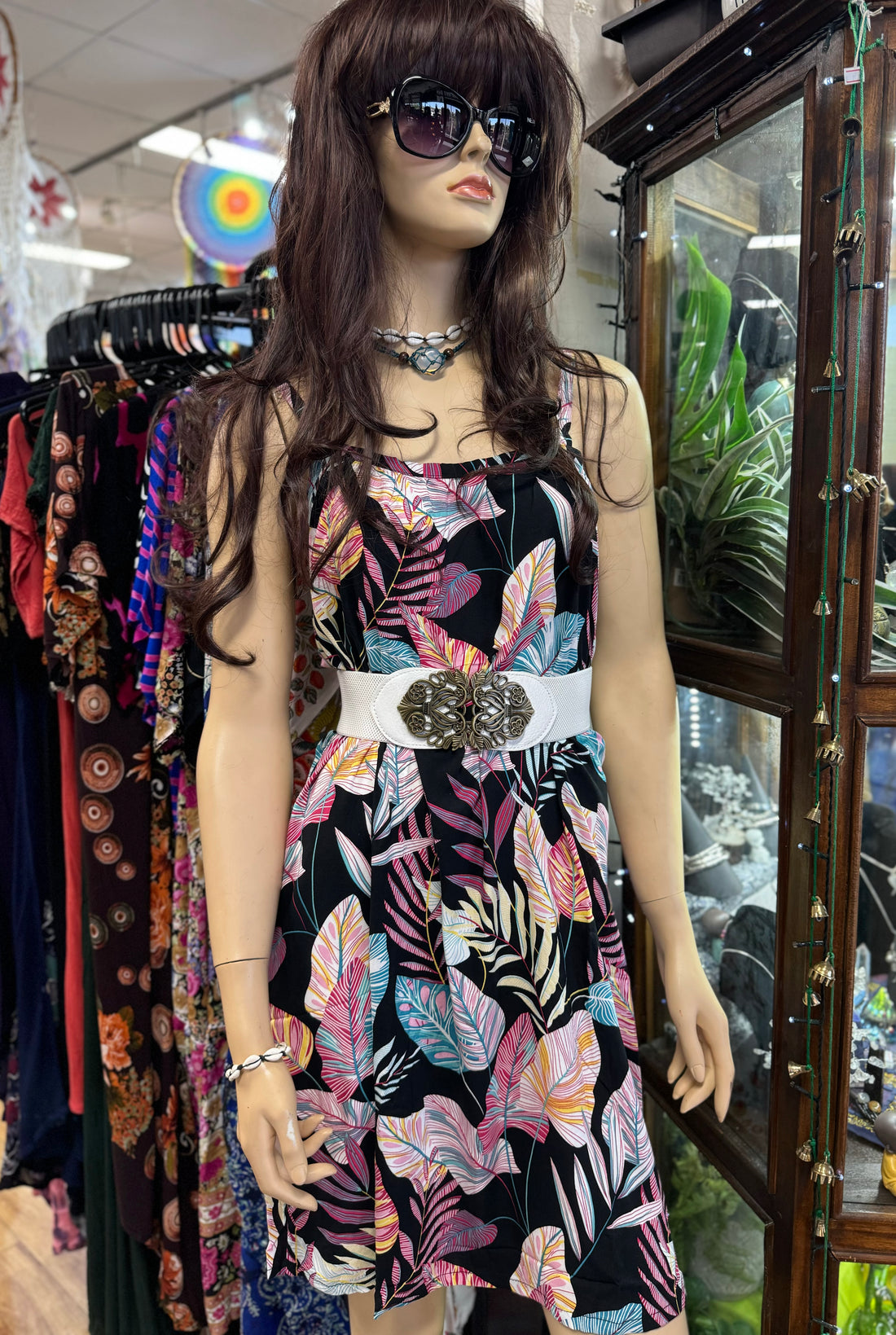 Leaf and Black Mary Dress - Birds of Paradise fashions and unique gifts