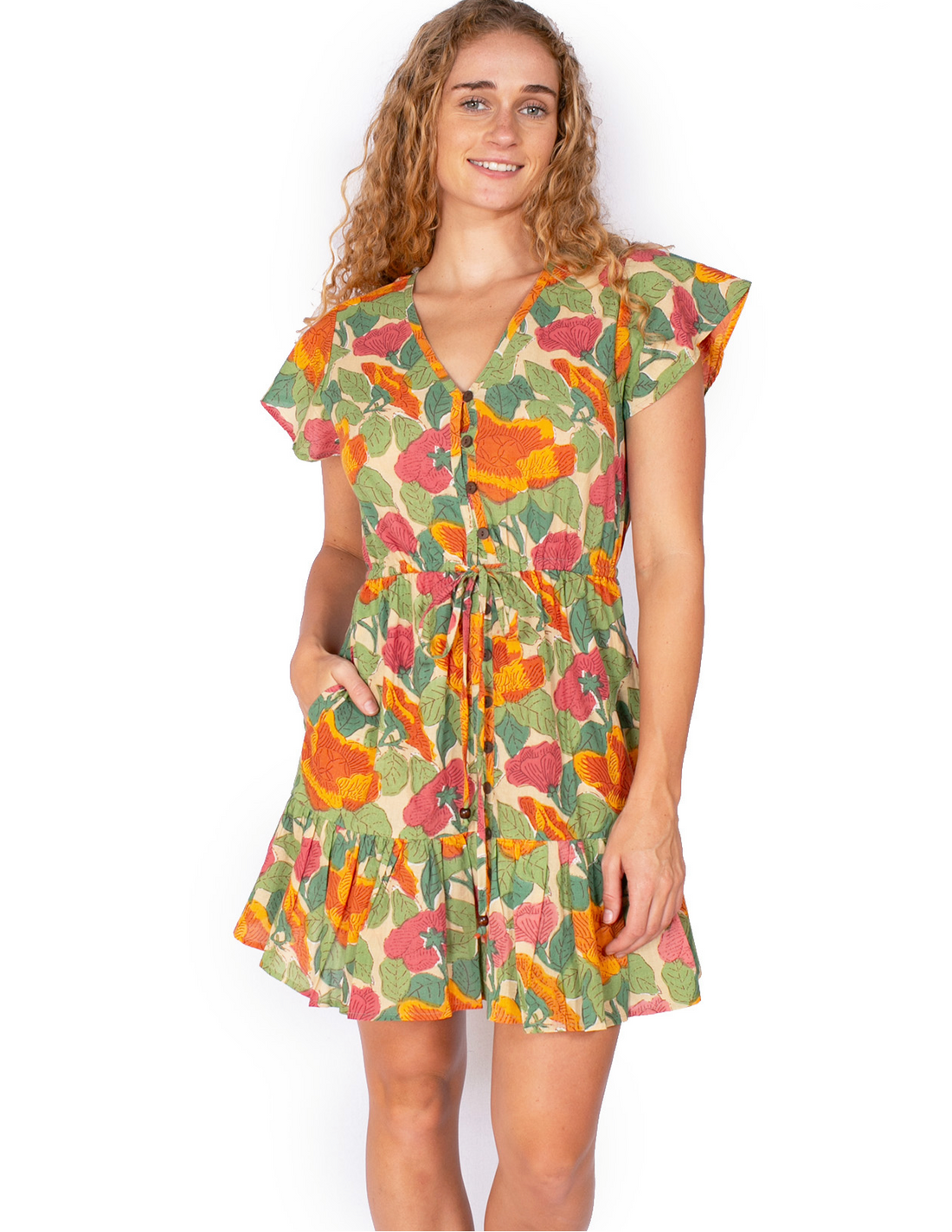 OM Designs NEW LAURE DRESS - WATERCOLOUR
GARDEN