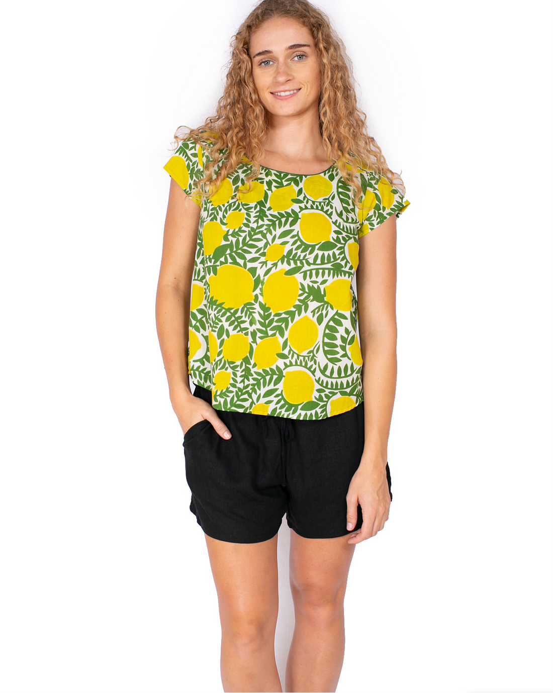 OM Designs CHLOE TOP - ZESTY LEMONS