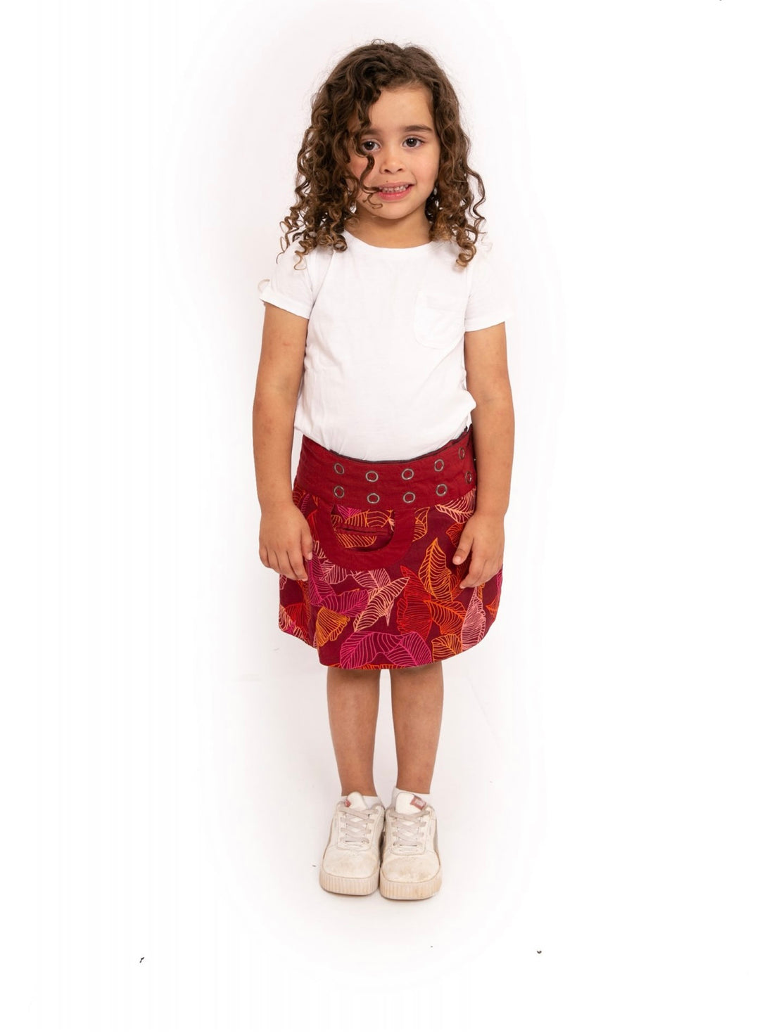 OM Designs KIDS NEW ENERGY SKIRTS - BALI
PURPLE / RED LEAF