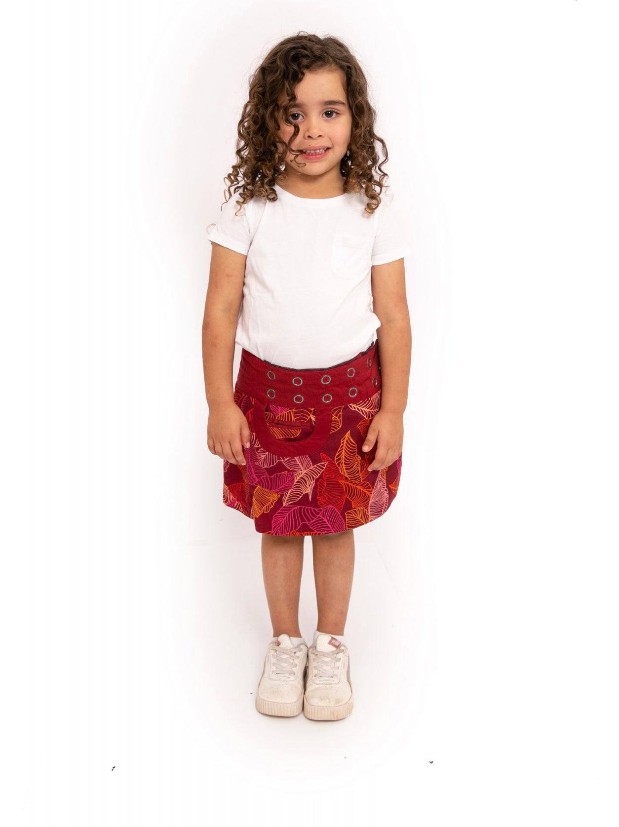 OM Designs KIDS NEW ENERGY SKIRTS - BALI
PURPLE / RED LEAF