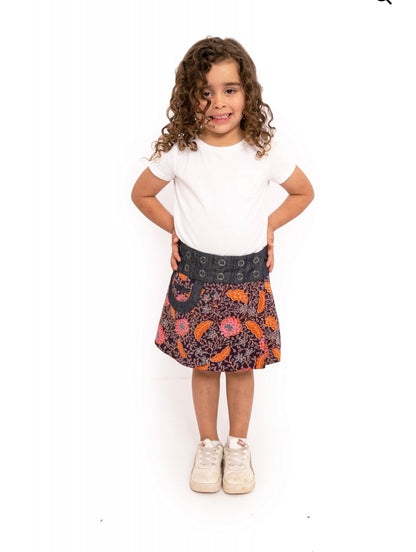 OM Designs KIDS NEW ENERGY SKIRTS - BALI
PURPLE / RED LEAF