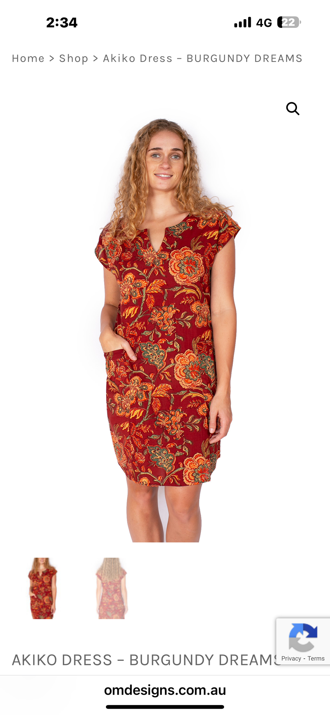 Om Designs AKIKO DRESS – BURGUNDY DREAMS