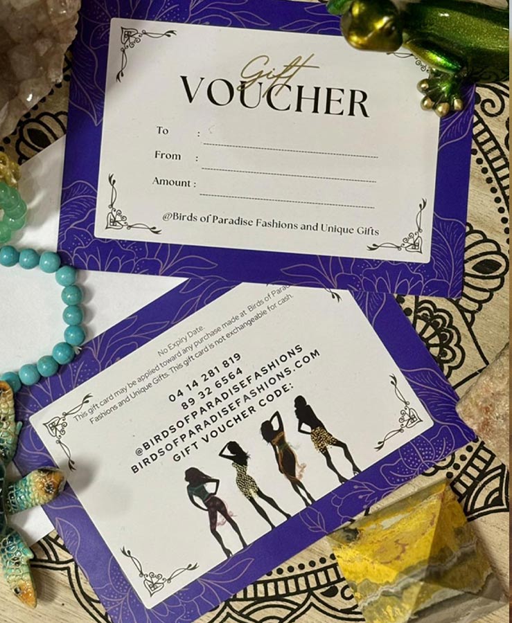 Birds of paradise fashions gift voucher