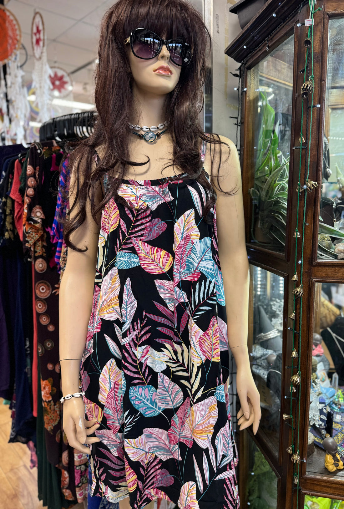 Leaf and Black Mary Dress - Birds of Paradise fashions and unique gifts